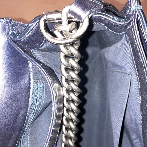 Authentic Chanel Patent Large Reverso Le Boy Messenger Bag - Picture 12 of 16